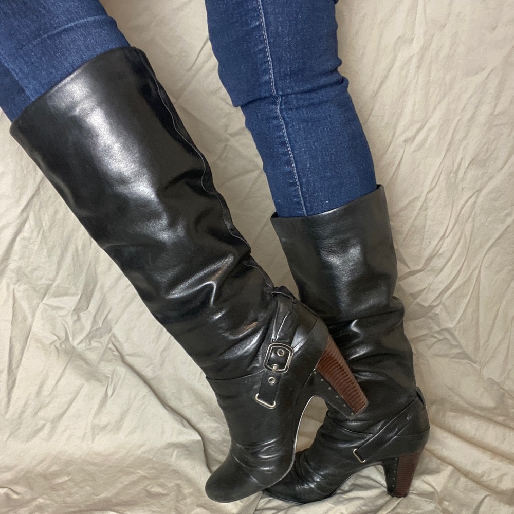 Frye Leather Scrunch Boots Sz 9